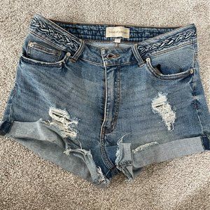 Nordstrom Light Wash Distressed Jean Shorts